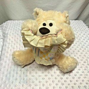 Books are Fun 118248 Cream Colored Bear Talking Peek A Boo Bear Stuffed Toy